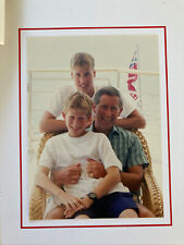 HRH Charles Prince of Wales & The Young Princes Signed Royal Card Autograph  picture