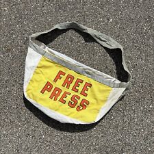 Vintage Detroit Free Press Newspaper Bag Yellow As Is Worn  picture
