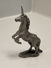 Vintage 1980 Genuine Pewter Unicorn C.A.T. Made in USA Desk Art Collectible 2.5” picture