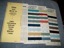 1964 Ford Lincoln Mercury T-Bird Comet Falcon Galaxie SW Paint Chips set picture