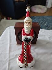 Vintage CHRISTOPHER RADKO Christmas Ornament - Santa with Candy Cane picture