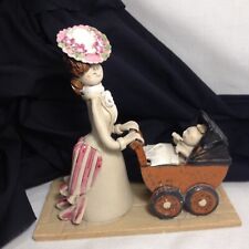 Vintage Laura Dunn English Art Pottery Sculpture Woman & Baby England 1993 Large picture