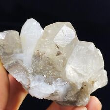 128g Natural White Transparent Column Fluorescent Calcite & White Crystal picture