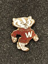 University of Wisconsin Bucky Badger Hat / Lapel Pin (Red/White/Gold) picture
