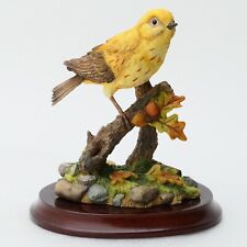 Maruri Premier Bird Collection YELLOW WARBLER Figurine w/ Attached Base - Resin picture