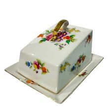 Antique Floral Noritake Hand Painted Cheese/Butter Dish picture