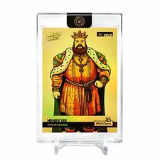 KING HENRY VIII Caricature Card 2023 GleeBeeCo Holo Figures #KNCR *GOLD* 1/1 picture