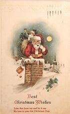 1921 Christmas Greetings Postcard 