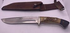 A.G. Russell 2000 Aus-8 Fixed Blade Stag Knife With Sheath picture