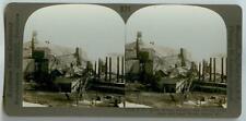 c1920s Joplin Missouri Lead and Zinc Mines stereo photo T Shaft House & Smelter picture