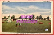 ROUTE 66 ~ AMARILLO, TX ~ PARKVIEW MOTEL ~ linen  postcard ~ 1951  picture
