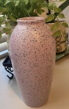 Studio Nova Vase 1980's Glass Vintage Portugal Pink Black White Speckled 9”H picture