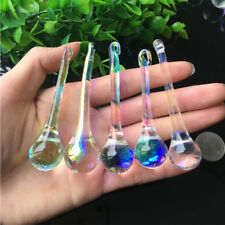 Suncatcher Fengshui AB Waterdrop Crystal Hanging Pendant 5PC Smooth Crystal Lamp picture