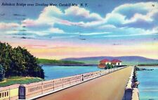Ashokan Bridge over Dividing Weir Catskill Mountains New York Linen Posted picture