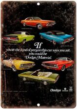Dodge Challenger Vintage Auto Car Ad Reproduction Metal Sign A242 picture