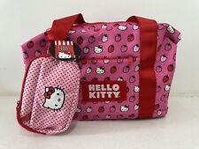 HELLO KITTY Strawberry Travel Duffle & Hip Bag & Luggage Tag 3 Piece Set NWT picture