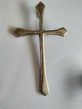 Large Antique Sterling Silver Cross, Exorcism And Last Rites Crucifix- Old Pour  picture