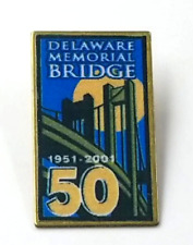 VTG Delaware Memorial Bridge 1951 - 2001 50 Years Anniversary Lapel Pin Souvenir picture