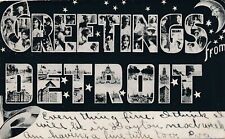 DETROIT MI - Greetings From Detroit Postcard - udb - mailed 1908 picture