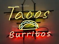 New Tacos Burritos Restaurant Beer Bar Neon Light Sign 24