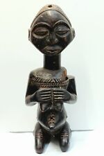 Rare Vintage African Hand Carved Solid Wood Two Parts Ritual Fertility Idol -14