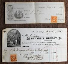 Two 19th c. Business Receipts with Internal Revenue Stamps (Civil War &1870) picture