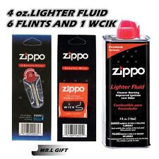 Zippo 4oz Fuel Fluid 1 Flint & 1 Wick Value pack Combo picture