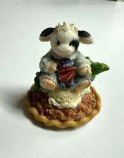 Enesco Marys Moo Moos Cow Pie Rhubarb 468983 Friendship Warms the Heart Vintage picture