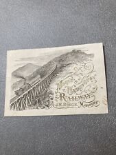 19th C Mount Washington, NH Cog Railway Card Published By Kilburn picture