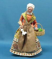 Vintage 10” Santon of Provence France Woman with Onions & Basket of Eggplant picture