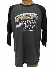 Goose Island Brewing Migration Week 3/4 Sleeve Shirt - Black & Heather Gray XL picture
