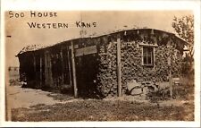 Real Photo Postcard Sod House in Western, Kansas picture