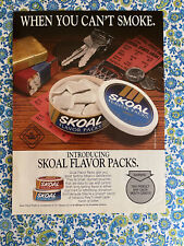 Vintage 1995 Skoal Tobacco Snuff Pouches Print Ad picture