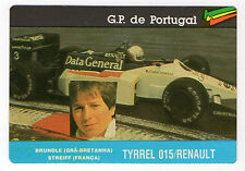 1987 Portugese Pocket Calendar F1 Tyrrell Team - Martin Brundle  picture