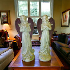 Nantucket Vintage Angels Praying Hands & Hands Over Heart on Flower Pedestal NWT picture