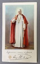 RELIC - POPE PIUS X - a facsimile of his signature, relic  piece of his garnment picture