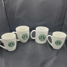 Set of 4 Starbucks Coffee Mug Cup Mermaid Siren Logo Bone China 2006-2007 picture