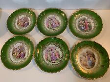 Antique Royal Bavaria RMB Porcelain with Three Muses and Green Rim Decorations picture