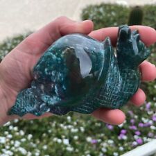 Rare 5.6” Large Carved Ocean Jasper Snail Crystal Carving 1.15lb - USA Seller picture