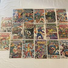 Vintage Fantastic Four Comic Books Lot Of 14, Plus Avengers Comic Lot Of 3. picture