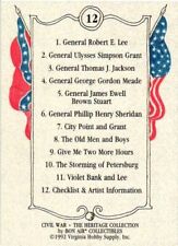 Checklist and Artist Information Civil War The Heritage Collection 1992 picture