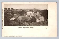 Vergennes VT-Vermont, Vergennes Falls, Aerial, Antique Souvenir Vintage Postcard picture