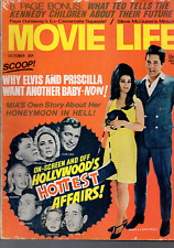 10-1968 MOVIE LIFE MAG PRISCILLA ELVIS PRESLEY Cover Mia Farrow Steve McQueen VG picture
