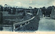 1907 IOWA PHOTO POSTCARD: VIEW OF EAST RIVER BRIDGE, HUMBOLDT, IA UND/B picture