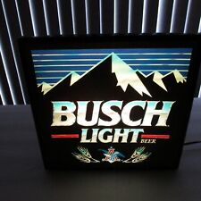 Busch Light Beer Sign lighted vintage Anheuser Busch Mountains SO COOL,VERY RARE picture