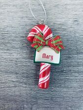 Ganz Christmas Ornament Candy Cane Personalized Mary picture
