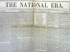 1858 anti-slavery newspaper NATIONAL ERA detailing the HORRORS ofTHE SLAVE TRADE picture