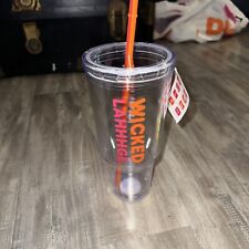Dunkin Donuts Wicked Lahhhge Tumbler ~ Orange / Pink ~ 40 oz ~  NEW picture