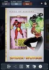 SPIDER-WOMAN-CLASSIC COLLECTION ‘24 PIECE OF HISTORY-TOPPS MARVEL COLLECT picture
