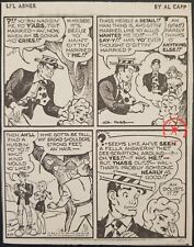 1951 Li'l Abner Comic Strip Los Angeles Times Jealous Marriage Home Wrecker picture